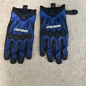 ICON Leather and Gel Motorcycle Gloves
